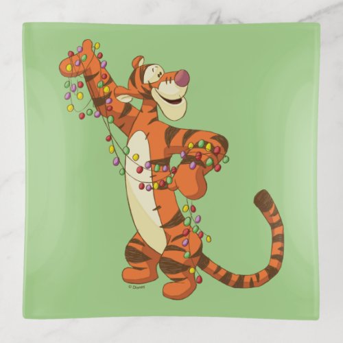 Winnie the Pooh  Tigger Christmas Lights Trinket Tray