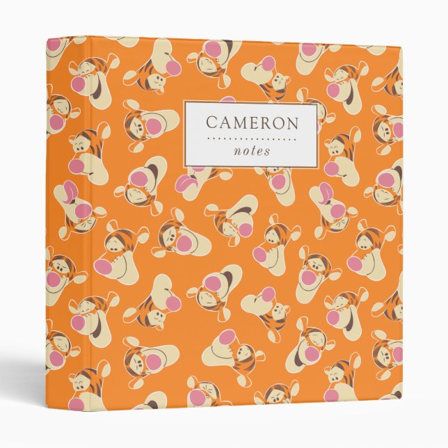 Winnie the Pooh | Tigger Faces Pattern 3 Ring Binder (Front/Spine)