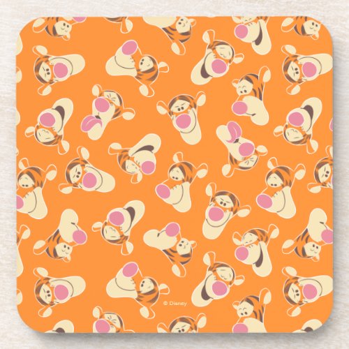 Winnie the Pooh  Tigger Faces Pattern Beverage Coaster