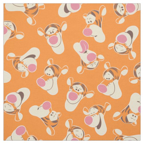 Winnie the Pooh  Tigger Faces Pattern Fabric