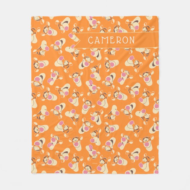 Winnie the Pooh | Tigger Faces Pattern Fleece Blanket (Front)