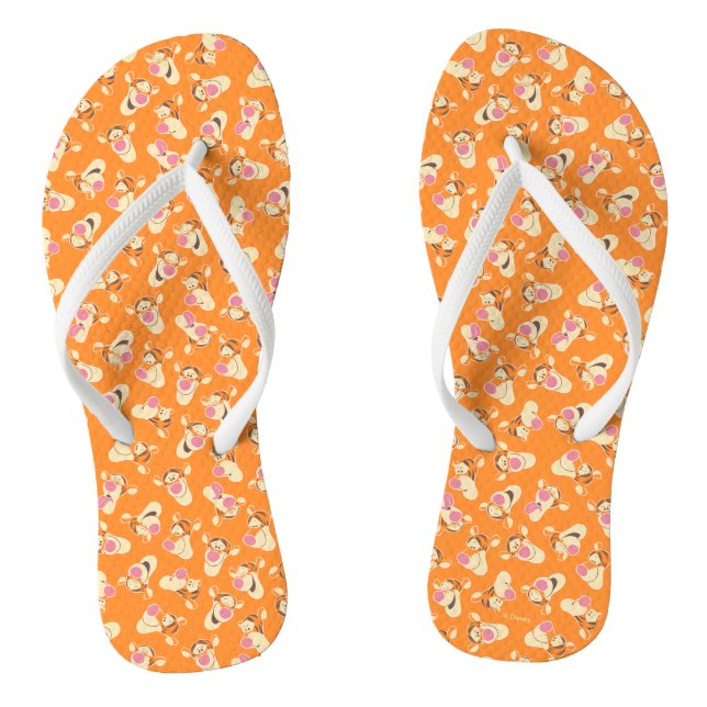 Winnie the Pooh | Tigger Faces Pattern Flip Flops (Footbed)
