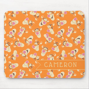 Winnie the Pooh   Tigger Faces Pattern Mouse Pad