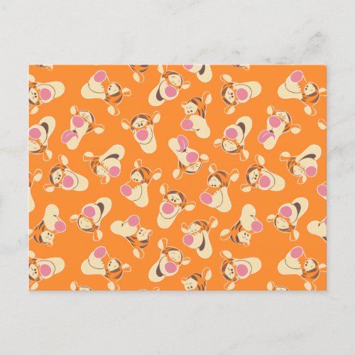 Winnie the Pooh  Tigger Faces Pattern Postcard