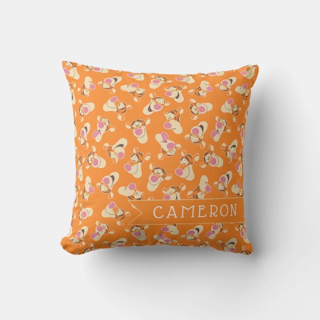 Winnie the Pooh | Tigger Faces Pattern Throw Pillow (Front)