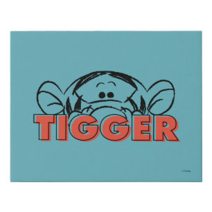 Winnie the Pooh   Tigger Peek-A-Boo Faux Canvas Print