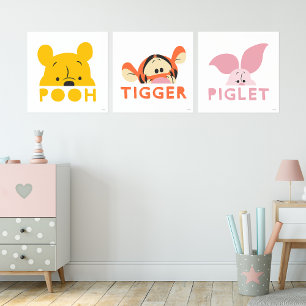 Winnie the Pooh, Tigger & Piglet Wall Art Sets