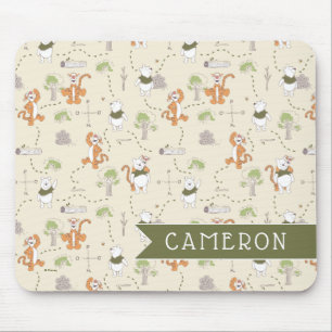 Winnie the Pooh Tigger & Pooh Forest Pattern Mouse Pad