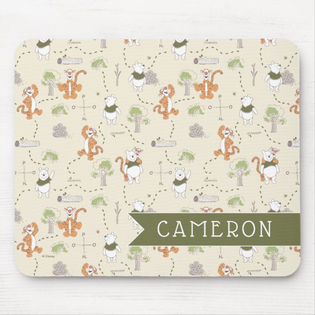 Winnie the Pooh | Tigger & Pooh Forest Pattern Mouse Pad (Front)