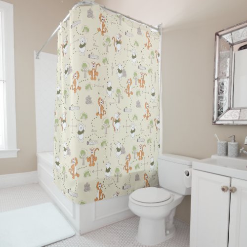 Winnie the Pooh  Tigger  Pooh Forest Pattern Shower Curtain