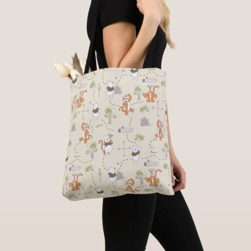 Winnie the Pooh  Tigger  Pooh Forest Pattern Tote Bag