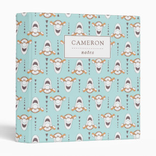 Winnie the Pooh   Tigger Triangle Pastel Pattern 3 Ring Binder