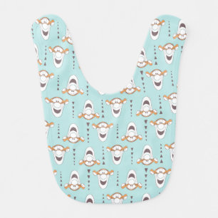 Winnie the Pooh Tigger Triangle Pastel Pattern Baby Bib