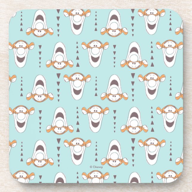 Winnie the Pooh | Tigger Triangle Pastel Pattern Beverage Coaster (Front)