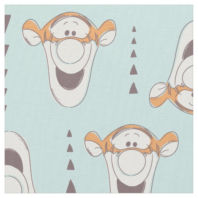 Winnie the Pooh | Tigger Triangle Pastel Pattern Fabric (Close Up)