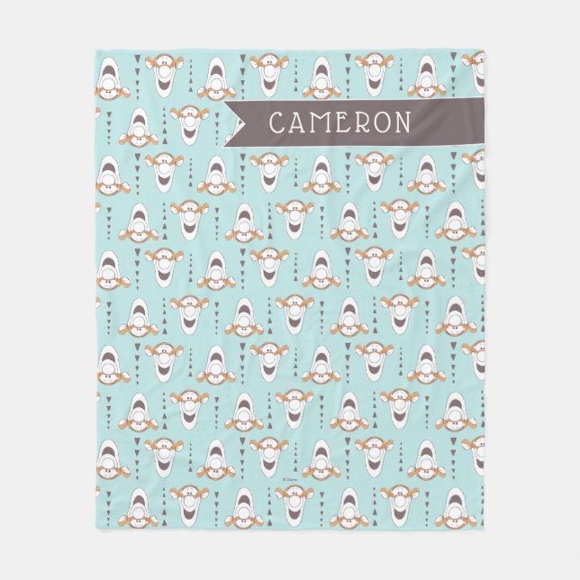 Winnie the Pooh | Tigger Triangle Pastel Pattern Fleece Blanket (Front)