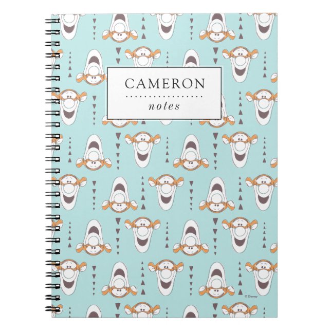 Winnie the Pooh | Tigger Triangle Pastel Pattern Notebook (Front)