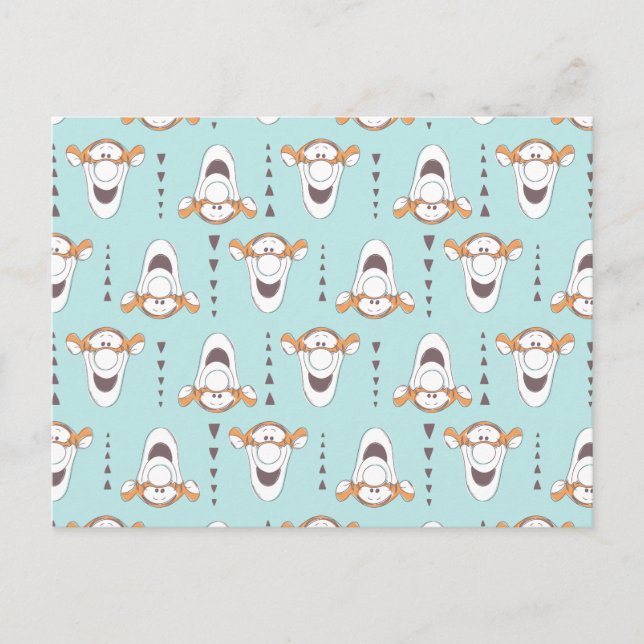 Winnie the Pooh | Tigger Triangle Pastel Pattern Postcard (Front)