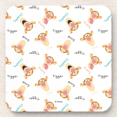 Winnie the Pooh  Tiggers Expressions Pattern Beverage Coaster