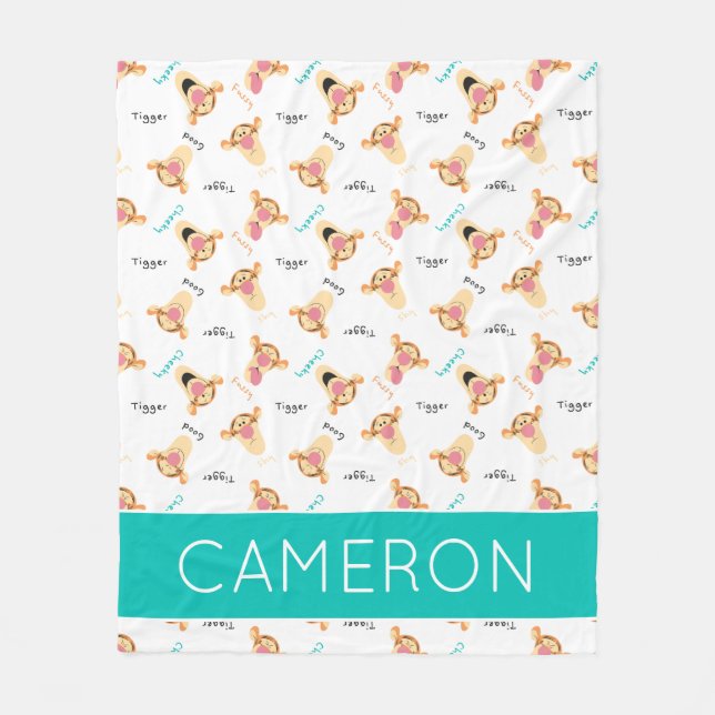 Winnie the Pooh | Tigger's Expressions Pattern Fleece Blanket (Front)