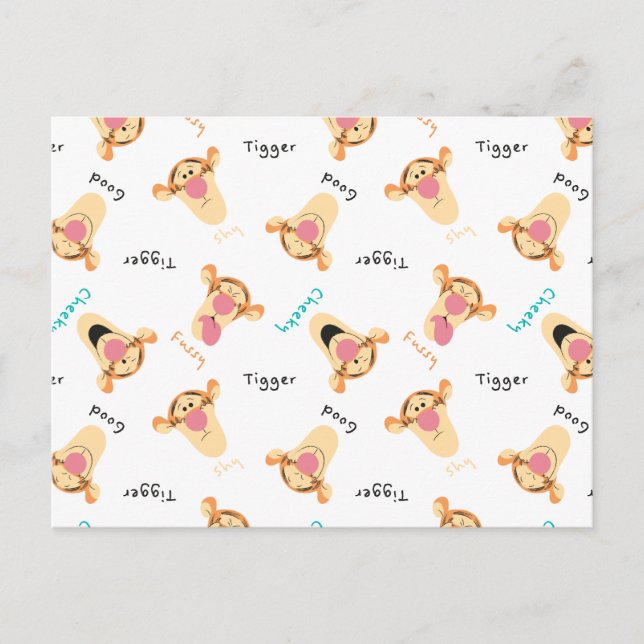 Winnie the Pooh | Tigger's Expressions Pattern Postcard (Front)