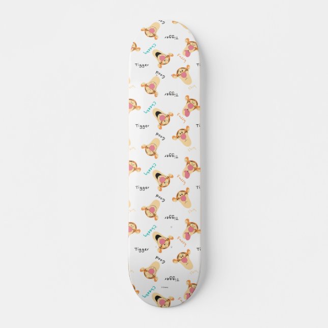 Winnie the Pooh | Tigger's Expressions Pattern Skateboard (Front)