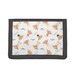 Winnie the Pooh   Tigger's Expressions Pattern Trifold Wallet
