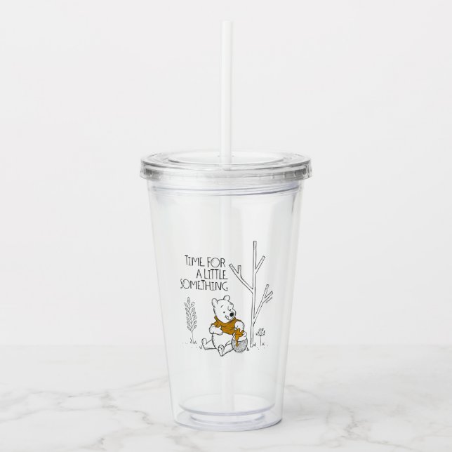 Winnie the Pooh | Time for a Little Something Acrylic Tumbler (Front)