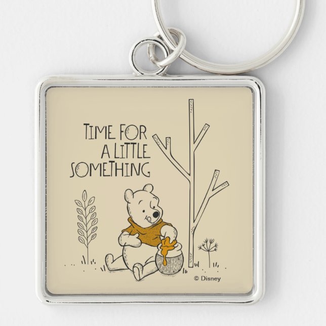 Winnie the Pooh | Time for a Little Something Keychain (Front)