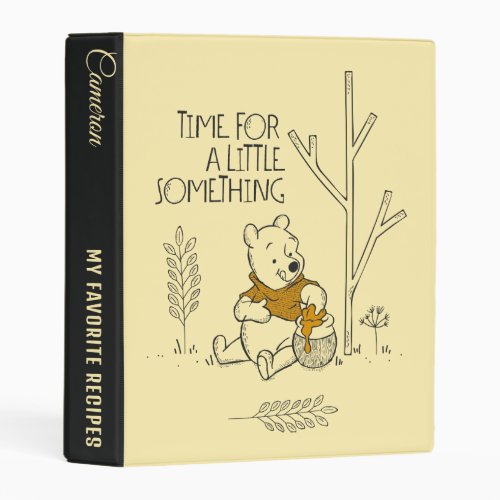Winnie the Pooh Time for a Little Something Recipe Mini Binder