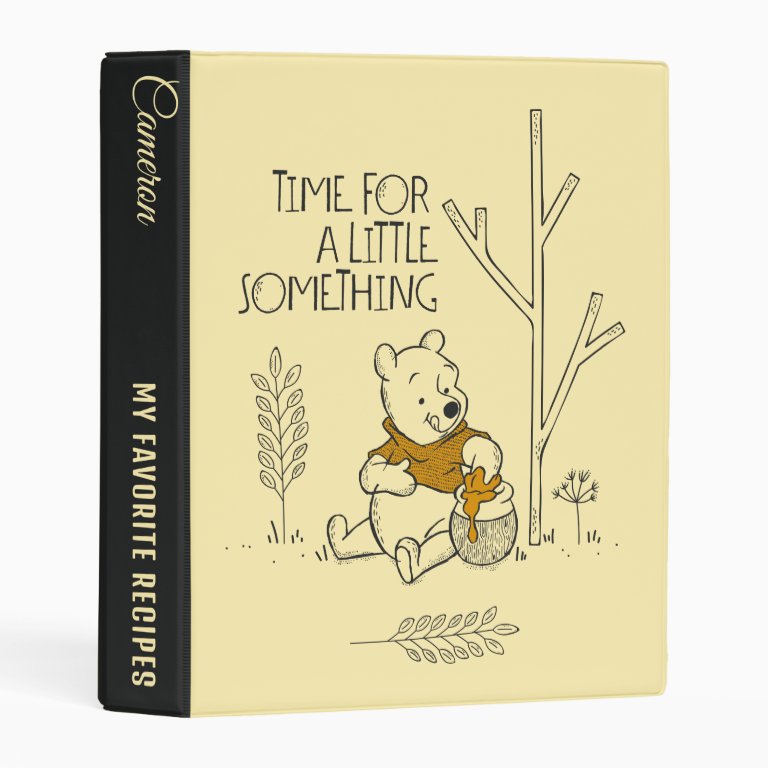 Winnie the Pooh Time for a Little Something                    Recipe Mini Binder