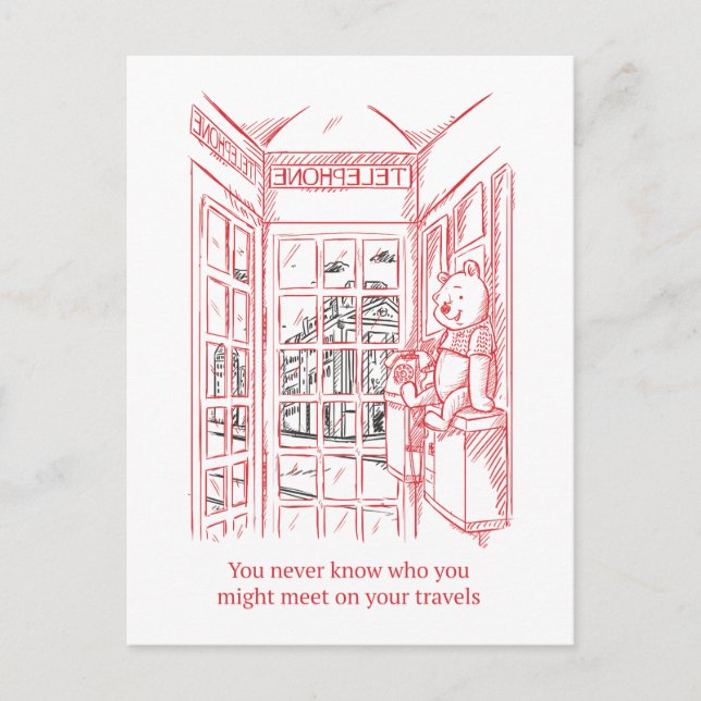 Winnie the Pooh | Travel Quote Postcard (Front)