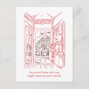 Winnie the Pooh   Travel Quote Postcard