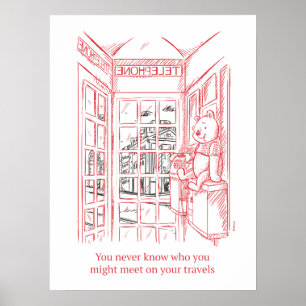 Winnie the Pooh   Travel Quote Poster