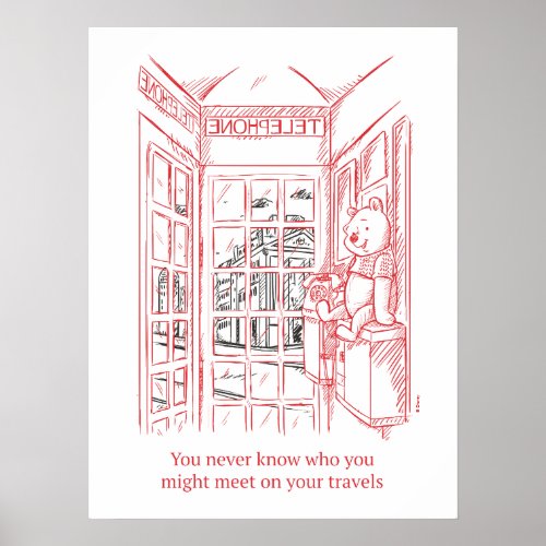 Winnie the Pooh  Travel Quote Poster