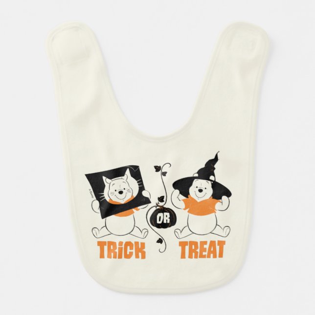 Winnie the Pooh | Trick or Treat Baby Bib (Front)