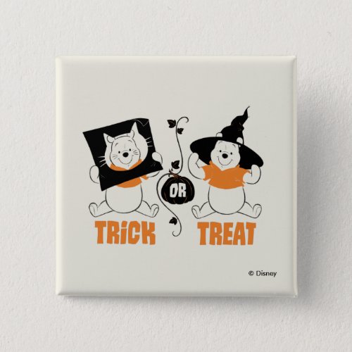 Winnie the Pooh  Trick or Treat Button