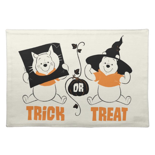 Winnie the Pooh | Trick or Treat Cloth Placemat (Front)