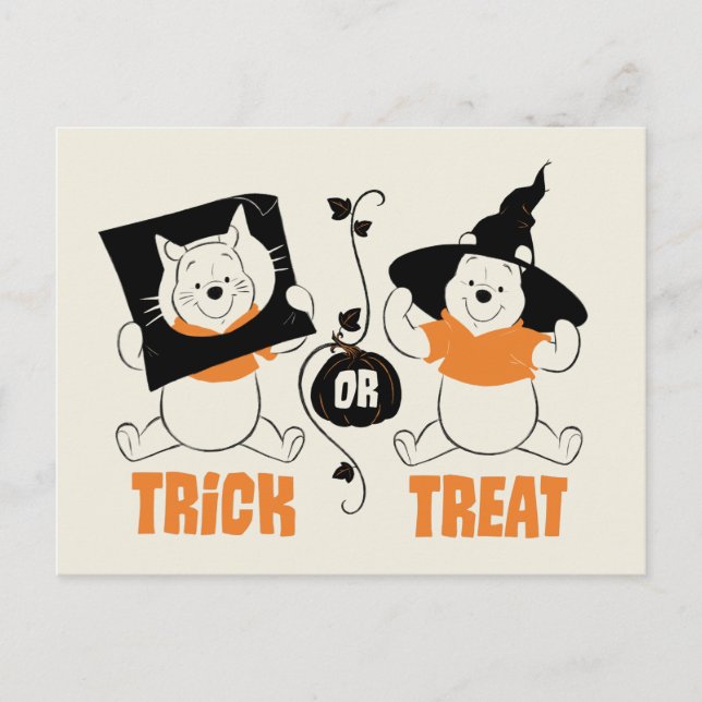 Winnie the Pooh | Trick or Treat Postcard (Front)