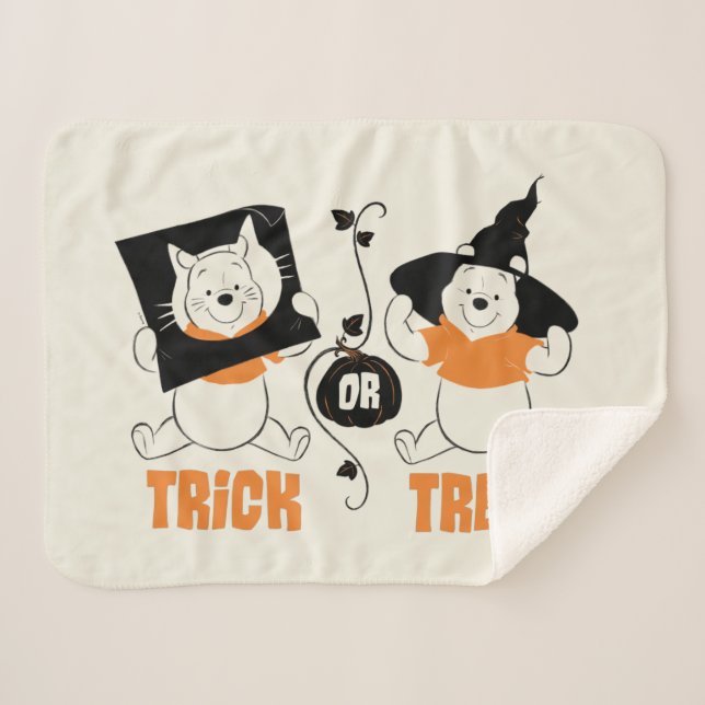 Winnie the Pooh | Trick or Treat Sherpa Blanket (Front (Horizontal))