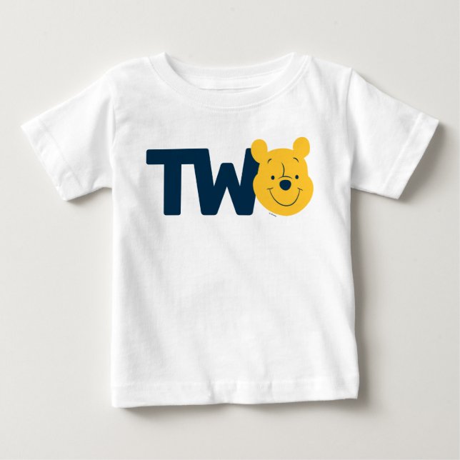 Winnie the Pooh | TWO - Second Birthday Baby T-Shirt (Front)