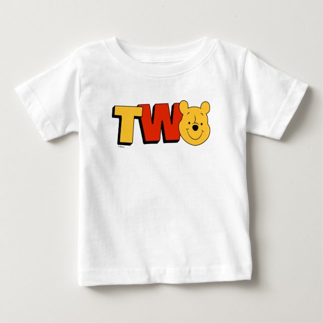 Winnie the Pooh | TWO Second Birthday Baby T-Shirt (Front)