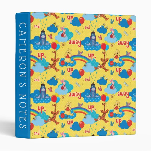 Winnie the Pooh  Up and Away Pattern 3 Ring Binder