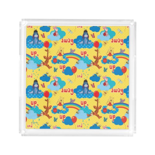 Winnie the Pooh  Up and Away Pattern Acrylic Tray