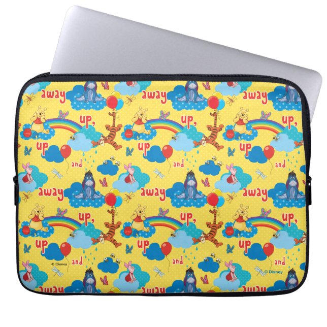 Winnie the Pooh | Up and Away Pattern Laptop Sleeve (Front)