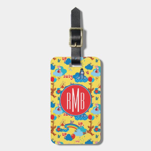 Winnie the Pooh  Up and Away Pattern Luggage Tag