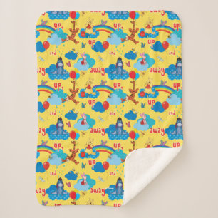 Winnie the Pooh   Up and Away Pattern Sherpa Blanket
