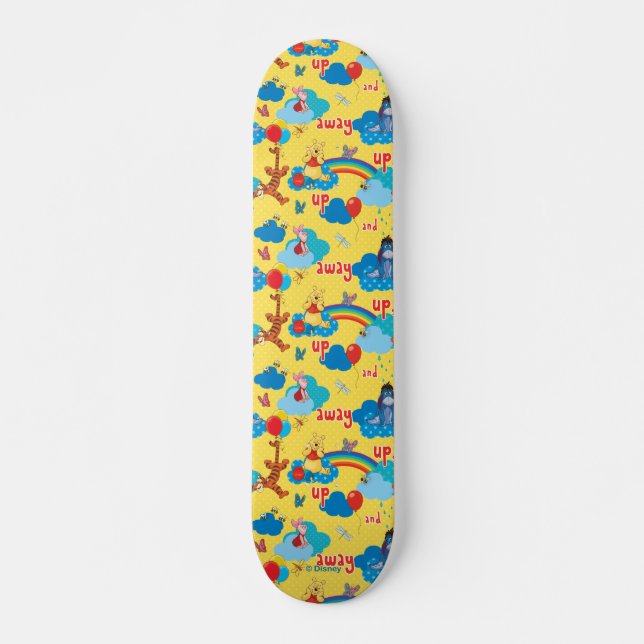 Winnie the Pooh | Up and Away Pattern Skateboard (Front)