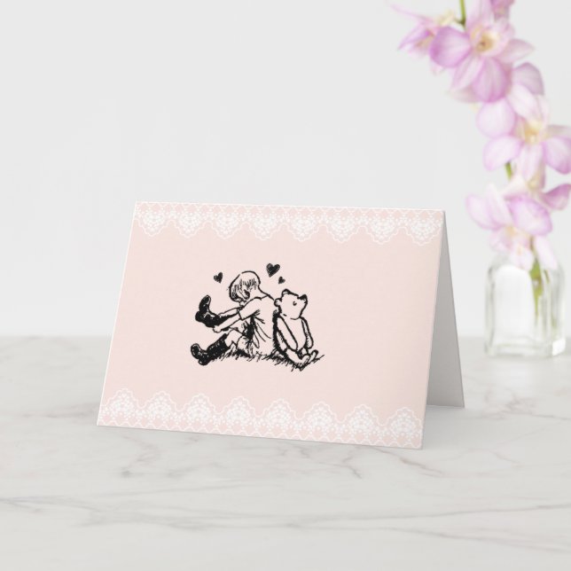 Winnie-the-Pooh Valentine's Day Card (Orchid)