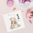 Winnie the Pooh Watercolor First Birthday Napkins